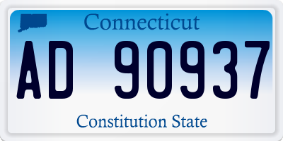 CT license plate AD90937