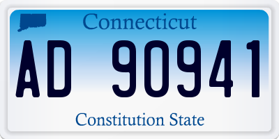 CT license plate AD90941