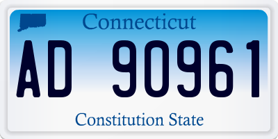CT license plate AD90961