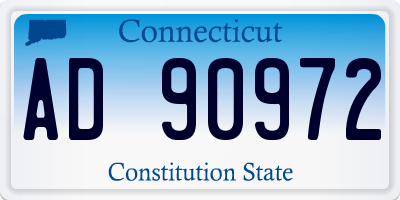 CT license plate AD90972