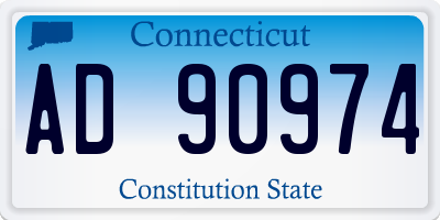 CT license plate AD90974