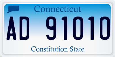 CT license plate AD91010