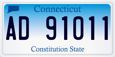CT license plate AD91011