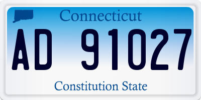 CT license plate AD91027