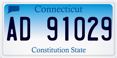 CT license plate AD91029