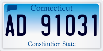 CT license plate AD91031