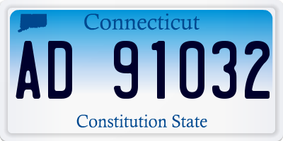 CT license plate AD91032