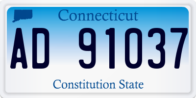 CT license plate AD91037