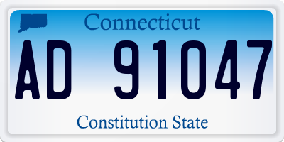 CT license plate AD91047