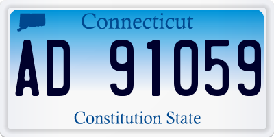 CT license plate AD91059