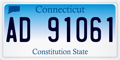 CT license plate AD91061