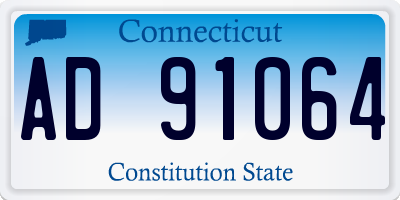 CT license plate AD91064