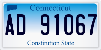 CT license plate AD91067