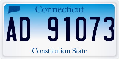 CT license plate AD91073