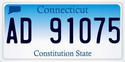 CT license plate AD91075