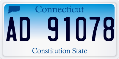 CT license plate AD91078