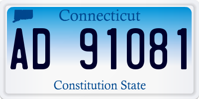 CT license plate AD91081