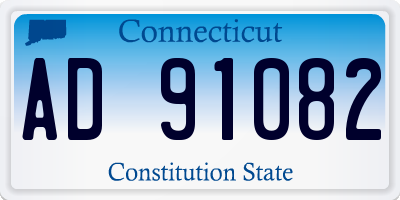 CT license plate AD91082
