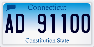 CT license plate AD91100
