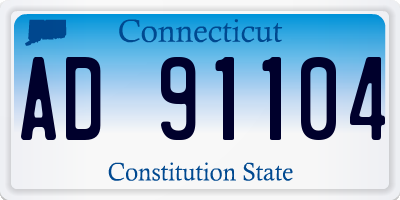 CT license plate AD91104