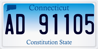 CT license plate AD91105