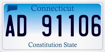 CT license plate AD91106