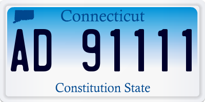CT license plate AD91111
