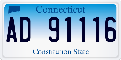 CT license plate AD91116