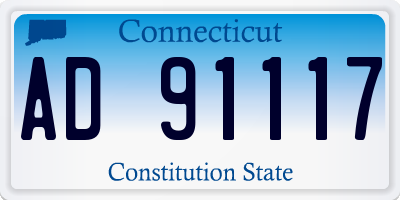 CT license plate AD91117