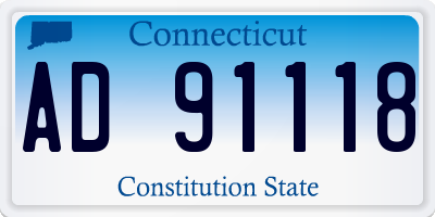 CT license plate AD91118