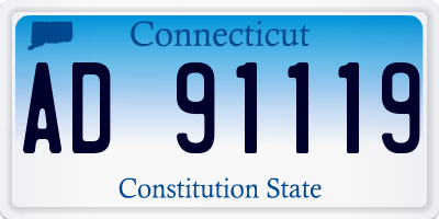 CT license plate AD91119