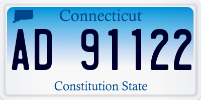 CT license plate AD91122