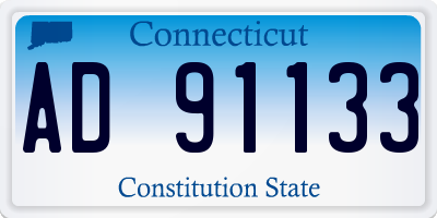 CT license plate AD91133