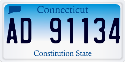 CT license plate AD91134