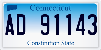 CT license plate AD91143