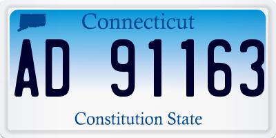 CT license plate AD91163