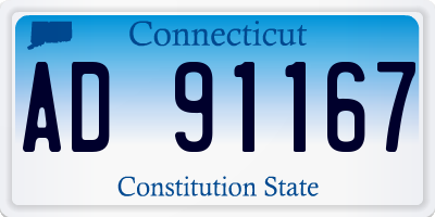 CT license plate AD91167