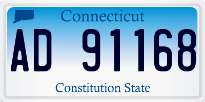 CT license plate AD91168