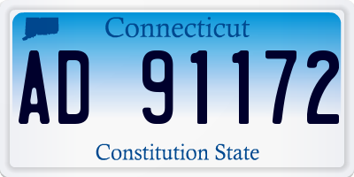CT license plate AD91172
