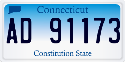 CT license plate AD91173