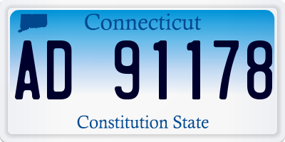CT license plate AD91178
