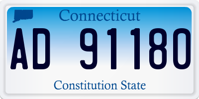 CT license plate AD91180