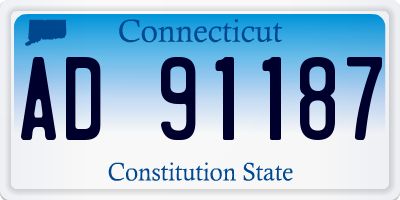 CT license plate AD91187