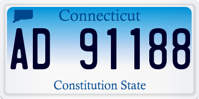 CT license plate AD91188