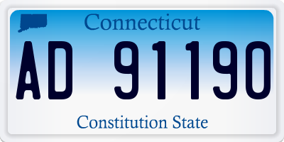 CT license plate AD91190