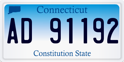CT license plate AD91192