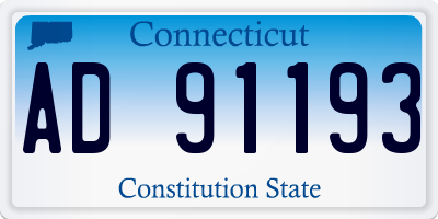 CT license plate AD91193