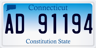 CT license plate AD91194
