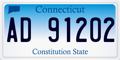 CT license plate AD91202
