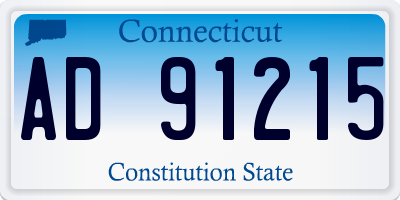 CT license plate AD91215